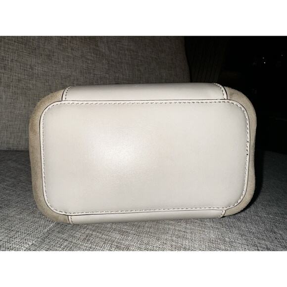 Furla Bucket‎ Bag Small Grey Calf Leather Suede Miastella Chic Modern Designer - Picture 8 of 16